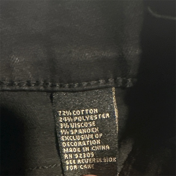 DG2 by Diane Gilman Skinny Stretch Jeans Size 8 Black Embroidered - Picture 4 of 7